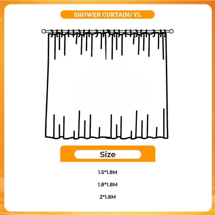 3D shower curtain - Bad Friends Shop