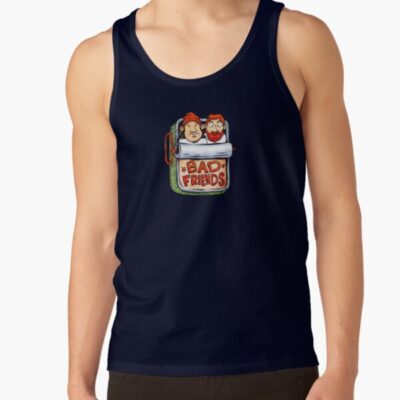 Bad Friends Comedy Podcast Fish Tin Illustration Design Tank Top