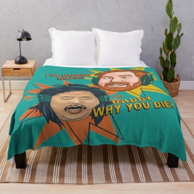 Funny Bad Friends Podcast Meme Throw Blanket