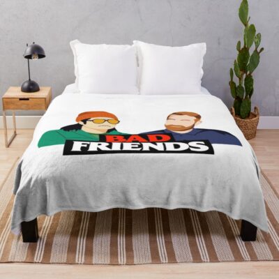 Bad Friends Comedy Meme Throw Blanket