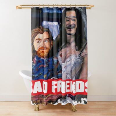Santino & Bobby Lee Bad Friends Shower Curtain