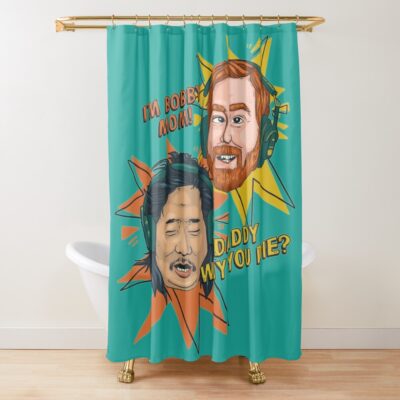 Funny Bad Friends Podcast Meme Shower Curtain