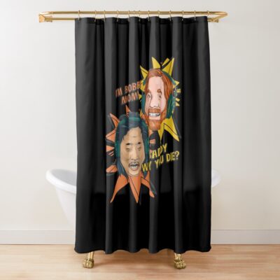 Bad Friends Santino & Bobby Face Shower Curtain