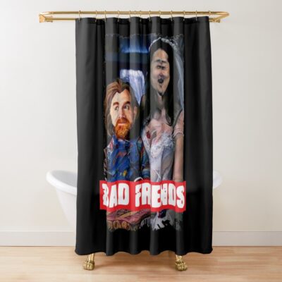 Bad Friends Andrew Santino & Bobby Lee Shower Curtain