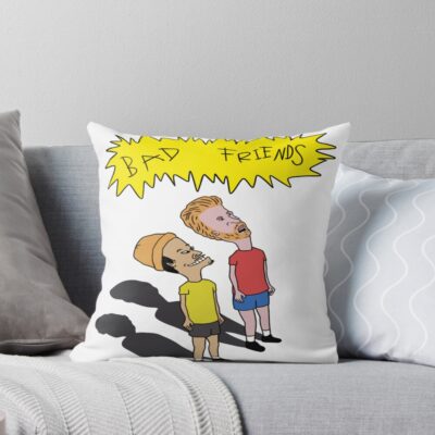 Bad Friends With Andrew Santino And Bobby Lee Throw Pillow