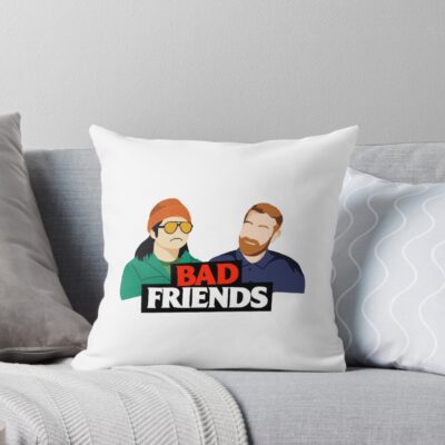 Bad Friends Comedy Meme Throw Pillow