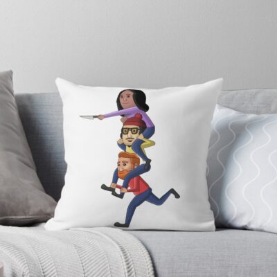 Bad Friends Rudy Bobby Santino Throw Pillow