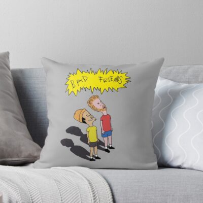 Bad Friends Andrew Santino And Bobby Lee Throw Pillow