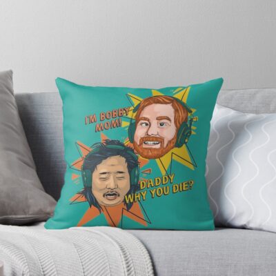 Funny Bad Friends Podcast Meme Throw Pillow